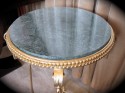 Gilded Iron Art Deco Table With Marble Top