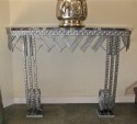 Art Deco Iron & Marble Console With Matching Mirror
