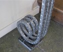 Art Deco Iron & Marble Console With Matching Mirror
