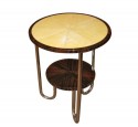 Art Deco Modernist Side-Table • Macassar and Parchment