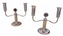 Silver fluted Art Deco Candlesticks