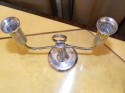 Silver fluted Art Deco Candlesticks