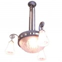 Degue French Art Deco iron Chandelier 