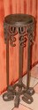 Iron and marble display-plant stand
