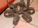 Iron and marble display-plant stand
