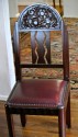 Unique Art Deco French carved dining table with chairs