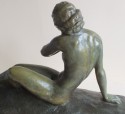 Art Deco Bronze Statue, France 1930′s Classic reclining nude by Cipriani