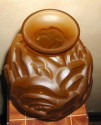 Charles Catteau signed glass vase from above