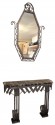 Iron Console with Matching Mirror