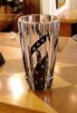 1930s Large Art Deco Czech Glass Vase