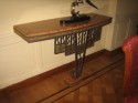 Art Deco Iron Framed Mirror with Matching Console