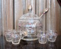 1930s Czech Modernist Art Deco Punchbowl Set