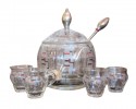 1930s Czech Modernist Art Deco Punchbowl Set