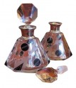 1930s Czech Art Deco Petite Crystal Decanter • Pair