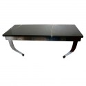 Art Deco Original Chrome and Black Marble Console
