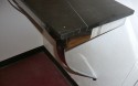 Art Deco Original Chrome and Black Marble Console
