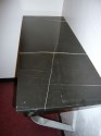 Art Deco Original Chrome and Black Marble Console
