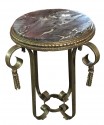 Green-Gold Patina Iron Table Art Deco Table