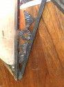 Original French iron and glass sconces modernist 1930′s