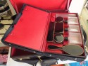 Elegant His/Her travel vanity set luggage in leather