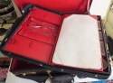 Elegant His/Her travel vanity set luggage in leather