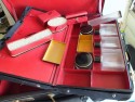 Elegant His/Her travel vanity set luggage in leather