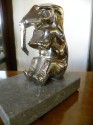 Chrome Plated Elephants Bookends French Art Deco