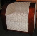 1930s Style Custom Chairs with Josef Hoffman  designed Fabric