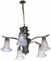 Glamorous Chrome Chandelier Pink