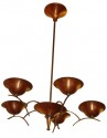 Machine Age Art Deco Copper Chandelier