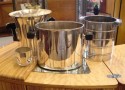 Personal Octagonal Ice Bucket with Handle and Reservoir
