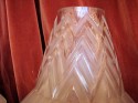 Pair 1930s French Geometric Molded Glass Vase • Signed by Etling
