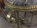 Green-Gold Patina Iron Table Art Deco Table
