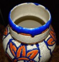Catteau Era Ceramic Art Deco Vase with flower motif