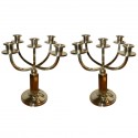 Pair of German Art Deco Modernist Candelabras