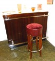 Dramatic Art Deco Bar with Light-Up Top w/stool