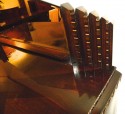 European Art Deco Credenza with Lacquered Palisander Finish  mirror