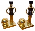 Chase Sentinel Bakelite & Brass Bookends by Walter Von Nessen