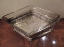 Art Deco Classical Silver Centerpiece glass detail