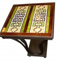 Custom Art Deco Iron and Tile End Table