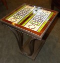 Custom Art Deco Iron and Tile End Table