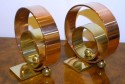 Rare Art Deco Modernism Chase Bronze Copper Bookends by Walter Von Nessen