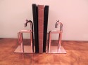 Rare Chase Walter Von Nessen Horse Bookends Statue