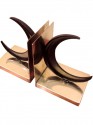 Chase Crescent Moon Bakelite and Brass Bookends
