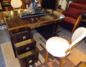 Original French Macassar Art Deco Partners Desk