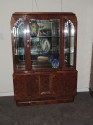 Beautiful Book Match Veneer Vitrine - Art Deco