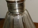Pair French Art Etched Glass Decanters