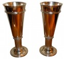 Silver-plate Art Deco Chalice Cups or Goblets