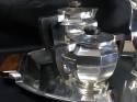 Christofle Gallia 5 piece Coffee Tea Service Luc Lanel 1930