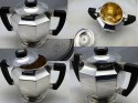 Christofle Gallia 5 piece Coffee Tea Service Luc Lanel 1930